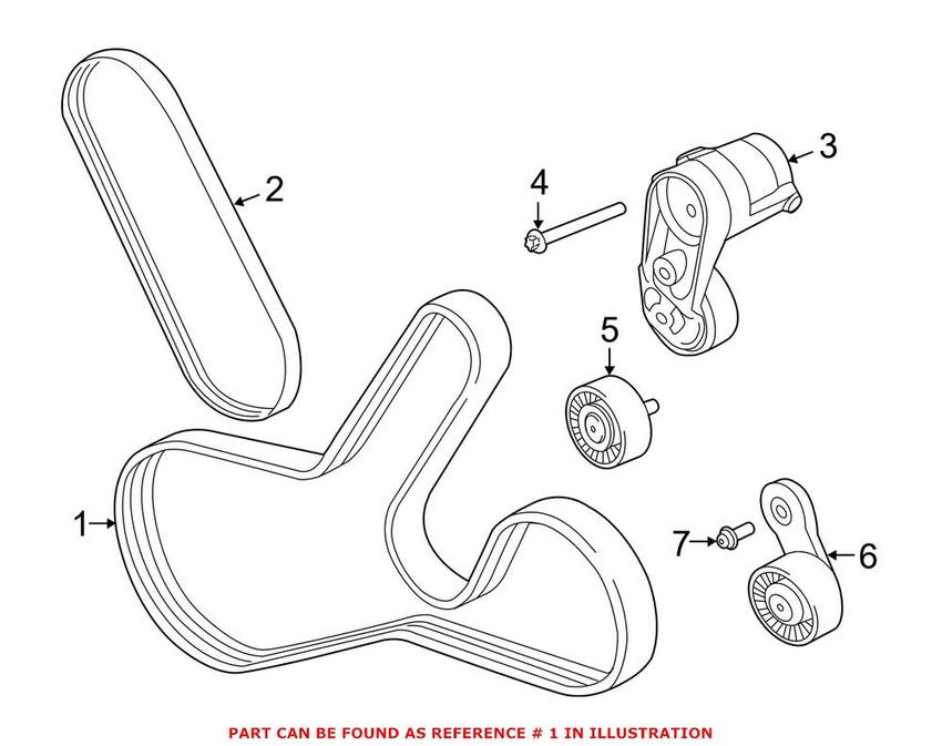 BMW Accessory Drive Belt 11287848605